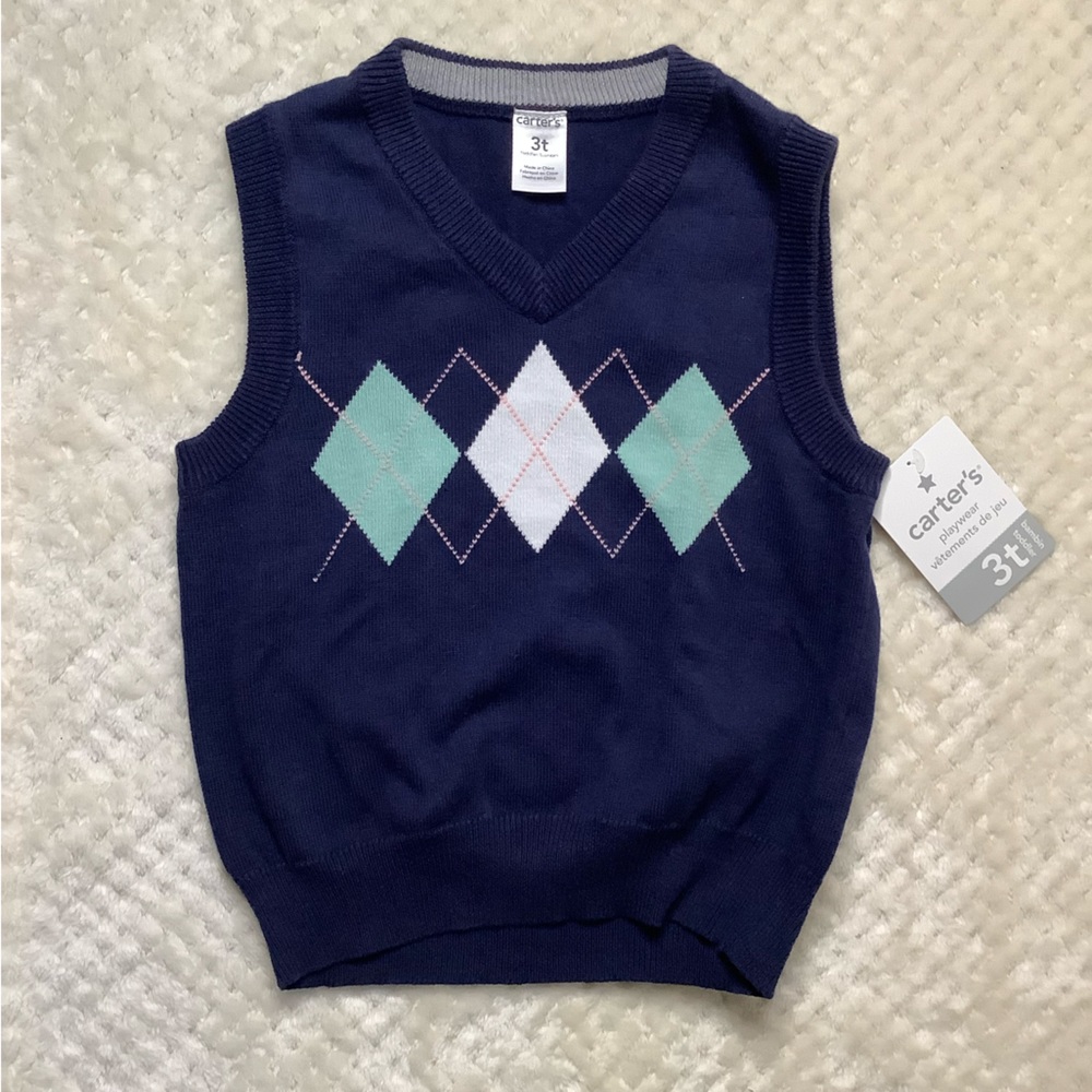 Carters Sweater Vest 3T NWT